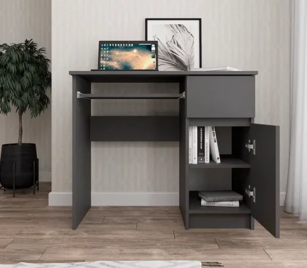 Стол письменный Мори МС-1 правый графит