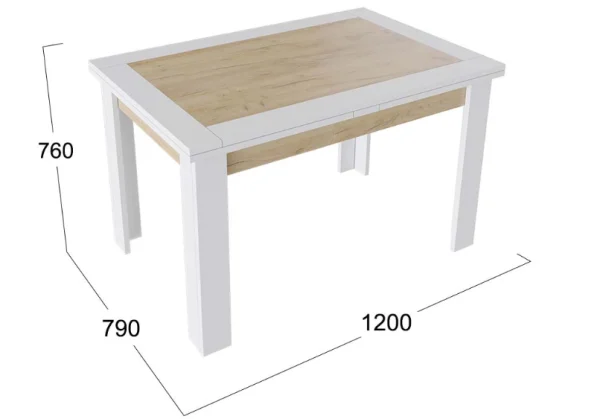 Стол раздвижной Хьюстон тип 4 белый/дуб крафт золотой Стол раздвижной Хьюстон тип 4 белый/дуб крафт золотой