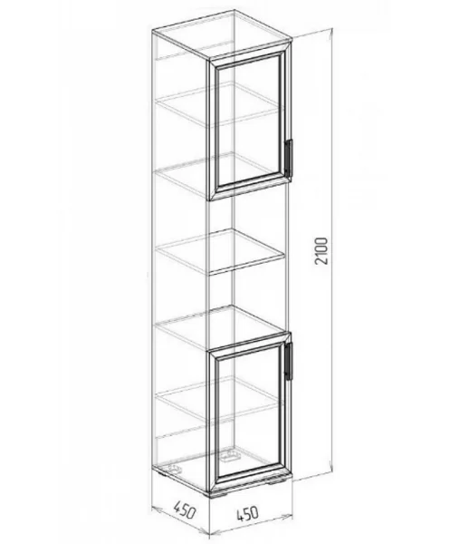 Пенал открытый Корвет Люкс №19 венге