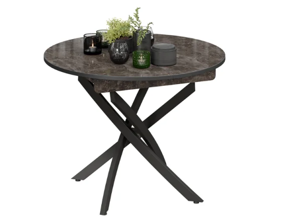 Стол обеденный Diamond тип 3 ателье темный глянец Стол обеденный Diamond тип 3 ателье темный глянец