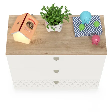 Комод Эйп 13.322 белый/дуб белый