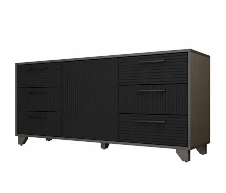 Комод Копенгаген венге/черный матовый