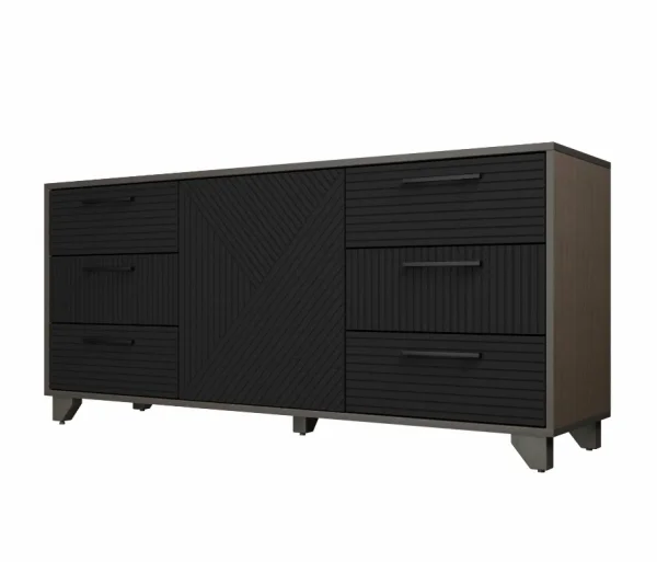 Комод Копенгаген венге/черный матовый