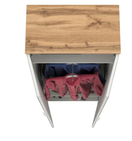 Шкаф для одежды Октава 13.338 белый шагрень/дуб крафт золотой