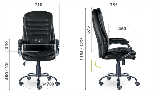 Кресло СН-151 Вермонт В хром черный