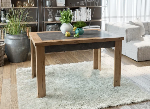 Стол раздвижной Хьюстон тип 4 дуб вотан/моод темный Стол раздвижной Хьюстон тип 4 дуб вотан/моод темный