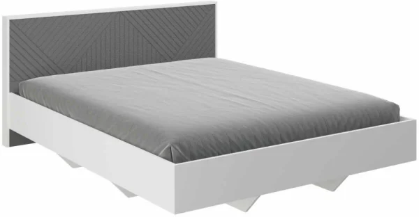 Кровать парящая Копенгаген 160 белый/серый графит