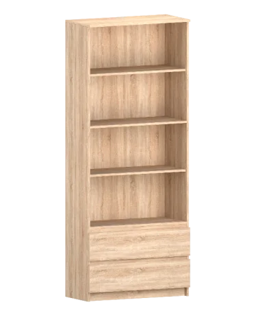 Стеллаж с ящиками Б 5.24 дуб сонома (серия без ручек)