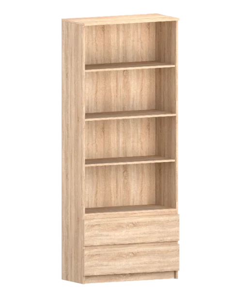 Стеллаж с ящиками Б 5.24 дуб сонома (серия без ручек)
