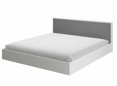 Кровать Копенгаген 160 белый/серый графит