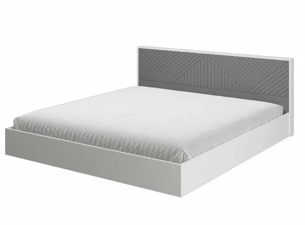 Кровать Копенгаген 160 белый/серый графит