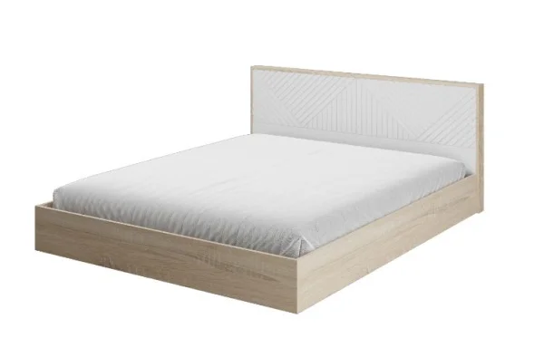 Кровать Копенгаген 160 дуб сонома/белый матовый