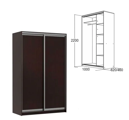 Шкаф-купе Мираж 10.2 венге