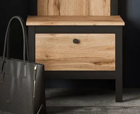 Тумба для обуви Лофт KOM1K/55 дуб вотан/черный