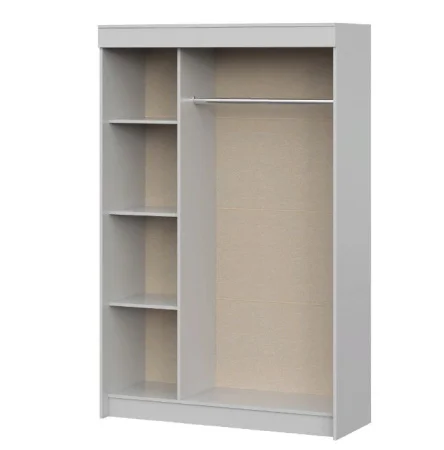 Шкаф-купе Бассо серый/серый графит