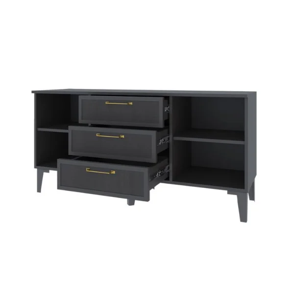 Тумба ТВ Толедо ТТ-1 графит серый