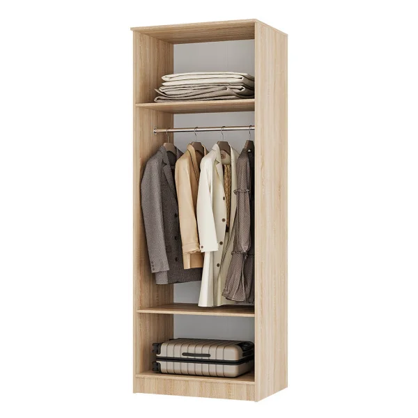 Шкаф платяной/бельевой 2- створчатый Сакура дуб сонома/белый