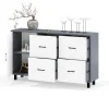 Комод 125-1504 графит/белый