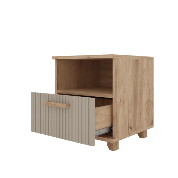 Тумба прикроватная Ньерд дуб вотан/ива пепельная