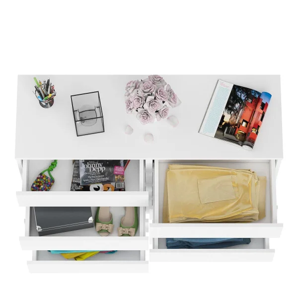 Комод восемь выдвижных ящиков МК 1200.8 белый