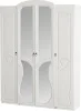 Шкаф 4-х створчатый Мария белый глянец
