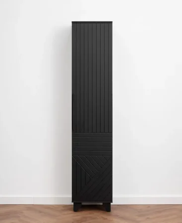 Пенал Копенгаген со створкой венге/черный матовый