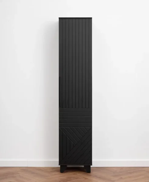 Пенал Копенгаген со створкой венге/черный матовый