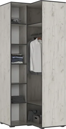 Шкаф угловой Норд дуб крафт белый