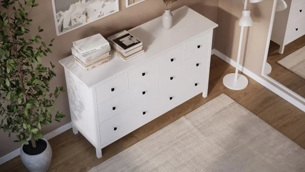 Комод 8 ящиков Кымор белый