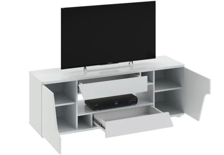Тумба ТВ Diamond тип 5 белый/белый глянец