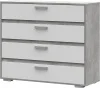 Комод Денвер КМ-01 ателье светлый/белый