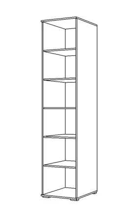 Пенал Ненси дуб крафт золотой/белый глянец