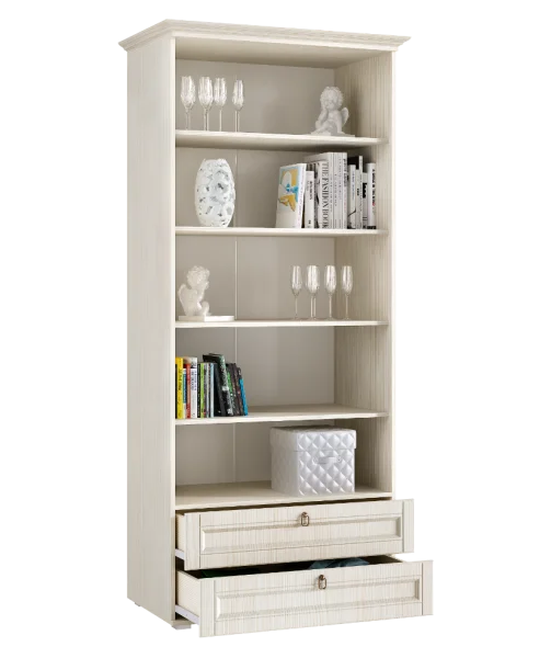 Шкаф со стеклом Престиж-1 сандал светлый