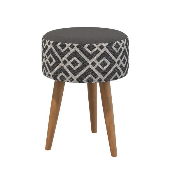 Банкетка 6-5132 Юна черная с рисунком