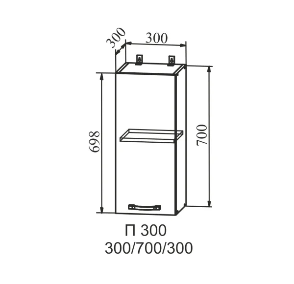 Верхний шкаф Фортуна П 300