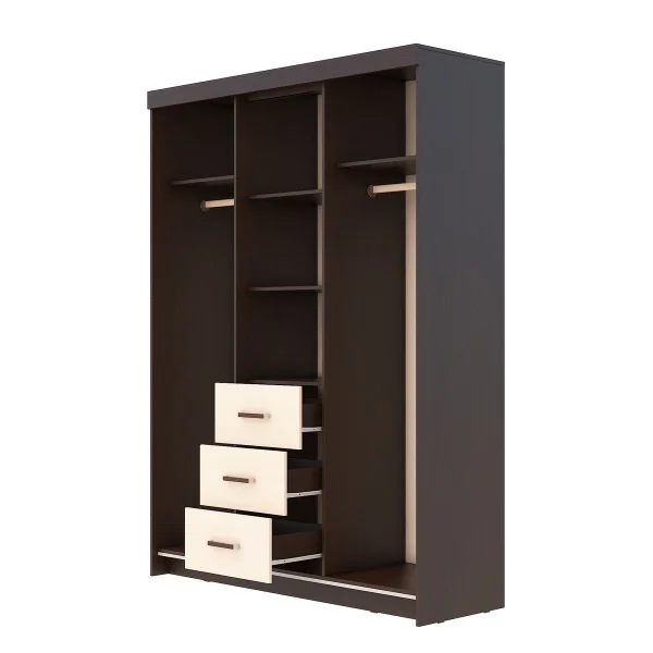 Шкаф-купе Комфорт-6М венге/дуб молочный