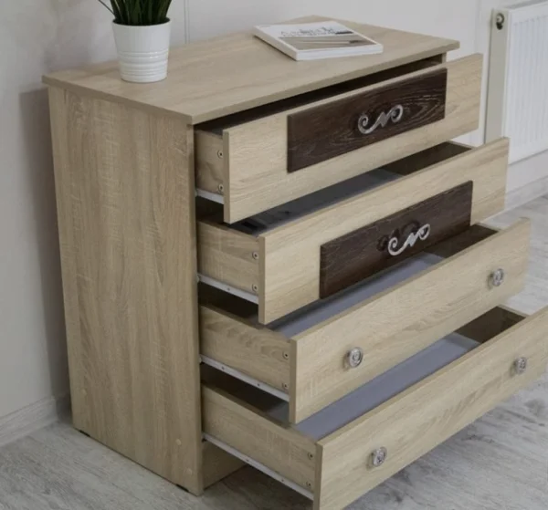 Комод Мадлен дуб сонома/дуб шале мореный