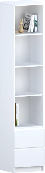 Стеллаж с ящиками Б 5.04 белый (серия без ручек)