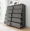 Комод Мори МК 1200.10 графит (10 ящиков)
