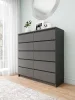 Комод Мори МК 1200.10 графит (10 ящиков)