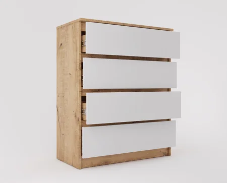 Комод Охта Лайт 800.4 дуб вотан/белый