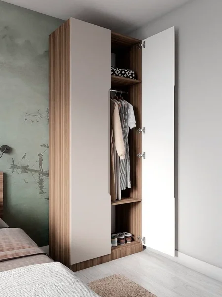 Шкаф Роза 900 орех франклин/бежевый скин тренто