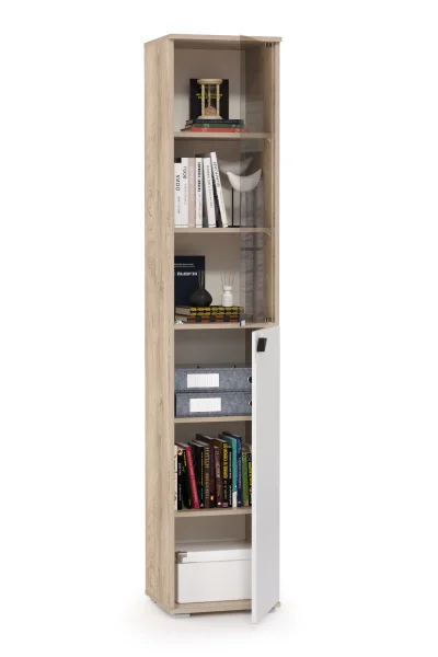 Шкаф Бостон 13.155 дуб эндгрейн элегантный/милк рикамо софт