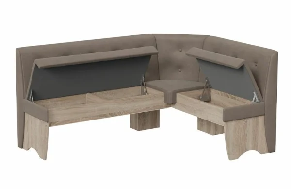 Кухонный комплект Барселона дуб сонома трюфель, микровелюр Duna Stone