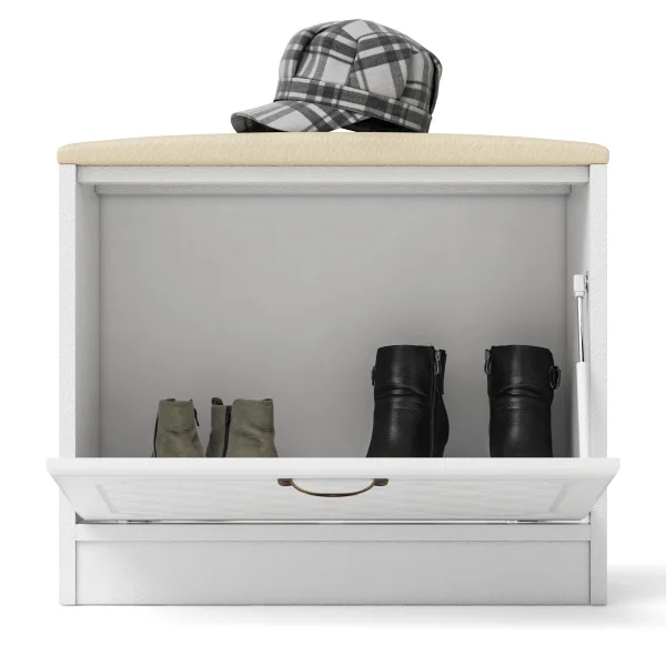 Тумба П-6 белое дерево фрезеровка ромб