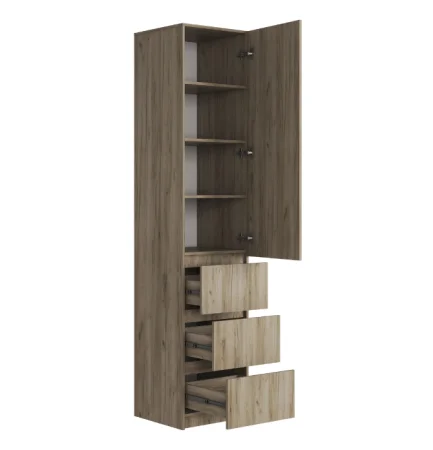 Шкаф с ящиками Бохо ШК-003 дуб крафт серый