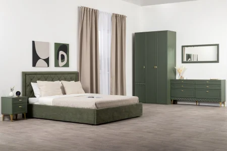 Комод Марион 16.256 дымчатый зеленый/олива шагрень