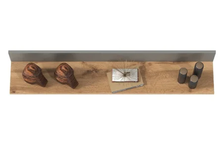 Полка Остин 16.484 серый графит/дуб крафт золотой