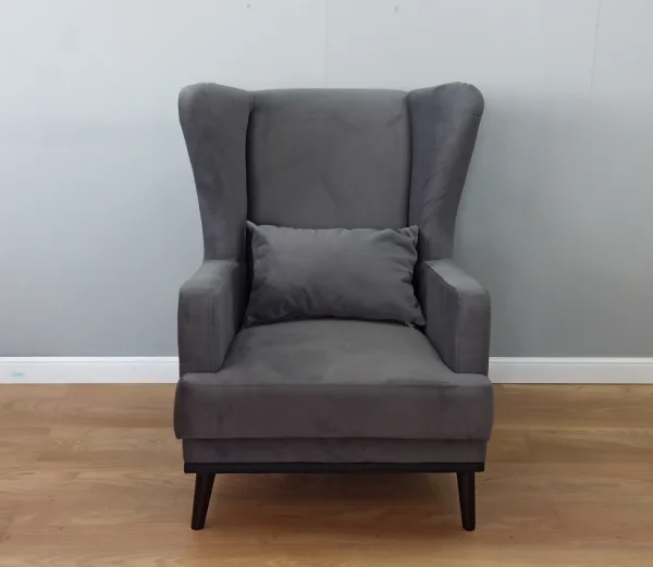 Кресло Томас серый (велюр)