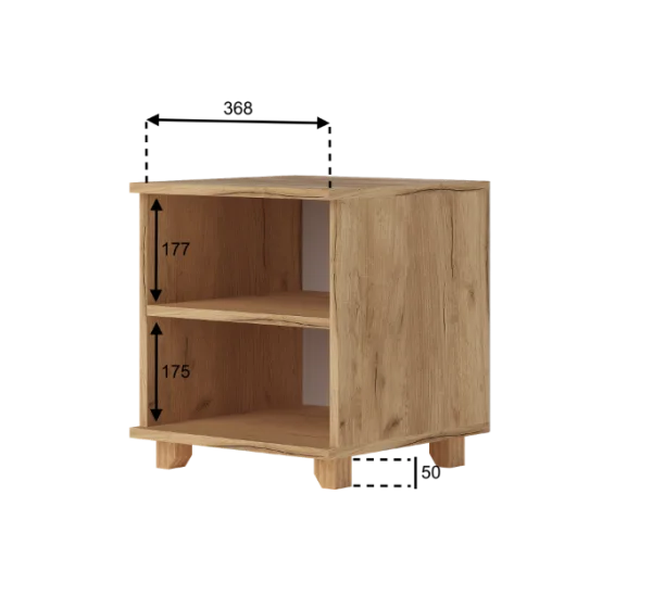 Тумба прикроватная Ньерд 1 створка дуб вотан/можжевельник